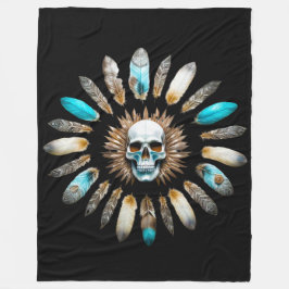 Cobertor De Velo Caveira e Penas 01