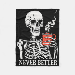 Cobertor De Velo Caveira Nunca Melhor Bebendo Skeletrificação Hallo