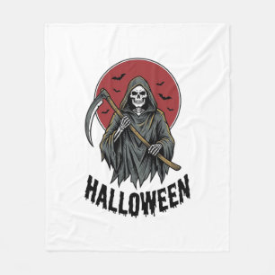 Cobertor De Velo Ceifador Halloween Arte de Gravura Vintage_1