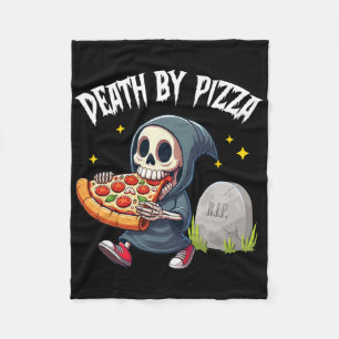 Cobertor De Velo Ceifador Sinistro Comendo Pizza Morte Por Pizza Va