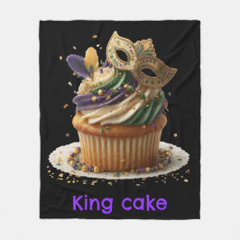 Cobertor De Velo Celebração de Cupcake Mascarado de Mardi Gras