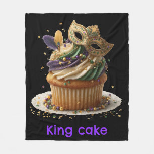 Cobertor De Velo Celebração de Cupcake Mascarado de Mardi Gras