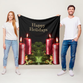 Cobertor De Velo Celebração de Natal Velas Vermelhas Férias de Inve
