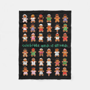 Cobertor De Velo Celebre Mentes De Todos os Tipos Gingerbread Consc