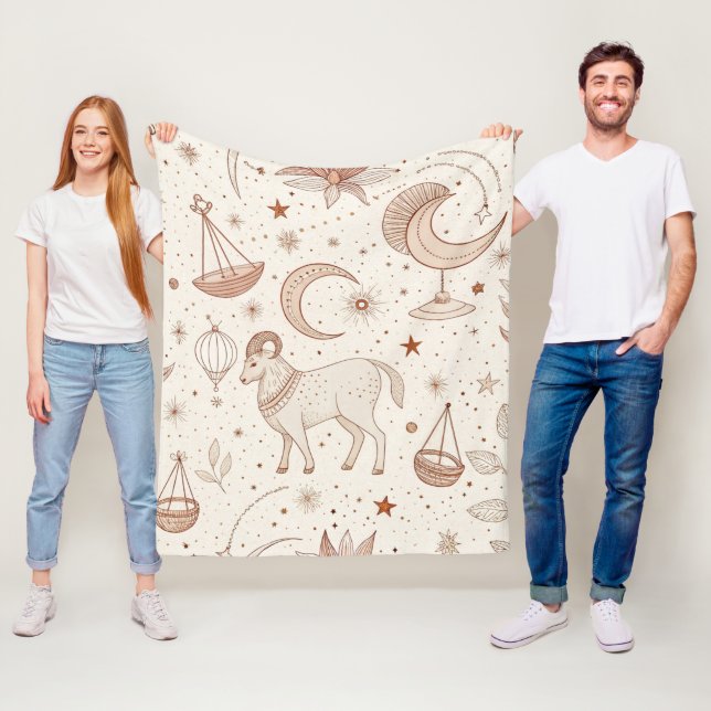 Cobertor De Velo Celestial Botanical Pattern (1) (In Situ)