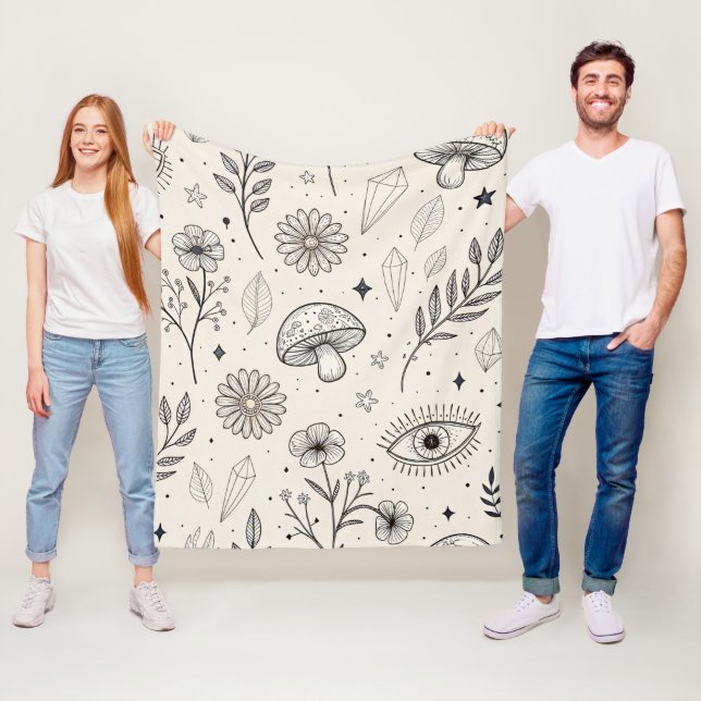 Cobertor De Velo Celestial Botanical Pattern (3) (In Situ)