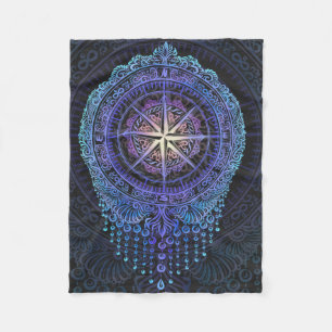 Cobertor De Velo Celestial Compass Mandala