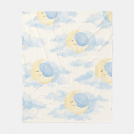 Cobertor De Velo Celestial Moon Baby Fleece Blanket Soft Nursery