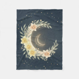 Cobertor De Velo Celestial Moon & Daffodil Baby Fleece Blanket