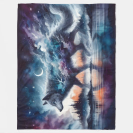 Cobertor De Velo Celestial Pathways: The Moonwalker of Dusk