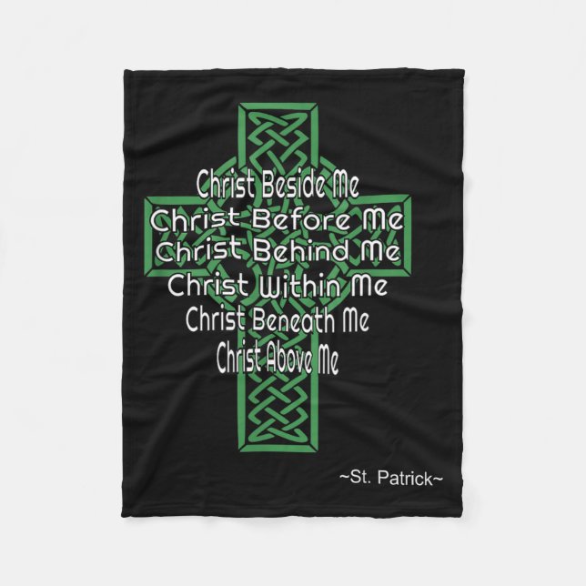 Cobertor De Velo Celtic Cross Shirt St Patrick's Prayer Christian  (Frente)