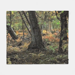 Cobertor De Velo Cena da floresta do outono