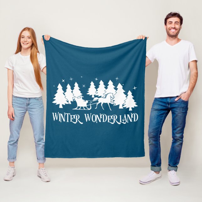 Cobertor De Velo Cena da Maravilha de inverno Sleigh (In Situ)