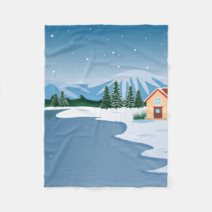 Cobertor De Velo Cena da natureza Horizonte com Floresta