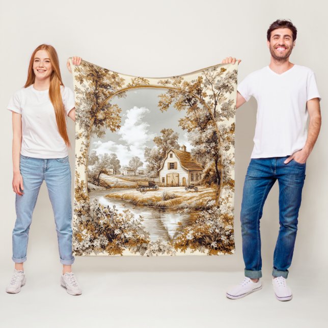 Cobertor De Velo Cena de Campo Toile Vitoriana Antiga (In Situ)