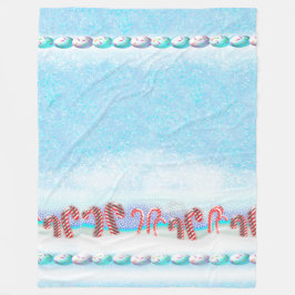 Cobertor De Velo Cena de inverno da Floresta de Cane de Neve Candy