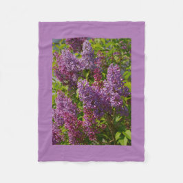 Cobertor De Velo Cena de jardim, lilases roxos, flores, natureza