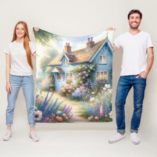 Cobertor De Velo Cena Floral Casa Azul Jardim Cottage Pastel