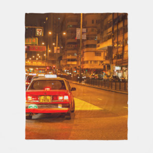 Cobertor De Velo Cena tranquila de viagem de rua da noite em Hong K
