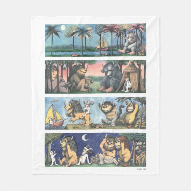 Cobertor De Velo Cenas de Onde Vivem os Monstros (Frente)