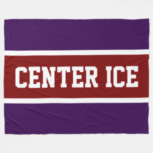 Cobertor De Velo CENTER ICE Deep Purple Vermelho Branco Listras de