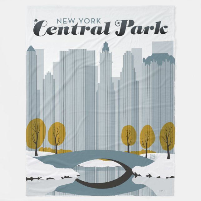 Cobertor De Velo Central Park, NYC - Neve (Frente)