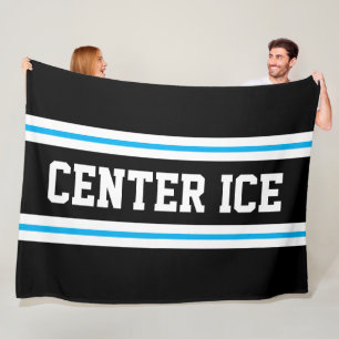 Cobertor De Velo CENTRO DO ICE Azul Azure Preto Branco Listras de C
