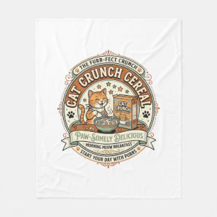 Cobertor De Velo Cereal Cat Crunch Caixa de Cereal de Café da Manhã