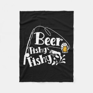Cobertor De Velo Cerveja Fishy Peshy Engraçado Pesca Álcool Cole