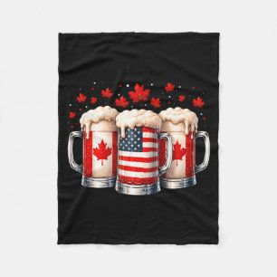 Cobertor De Velo Cerveja Patriótica Canadá Bandeira EUA Folha de Bo
