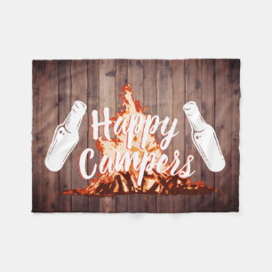 Cobertor De Velo Cervejas de acampamento & madeira rústica dos