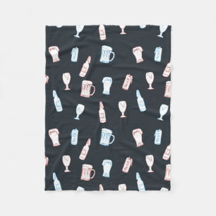 Cobertor De Velo Cervejas Desenho à Mão Rústico Caprichoso Homem Ca