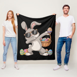 Cobertor De Velo Cesto de Ovos de Páscoa do Coelho Dabbing Dab