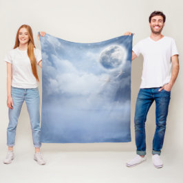 Cobertor De Velo Céu Azul Mágico com Cisnes Voadoras