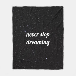 Cobertor De Velo Céu Noturno com Estrelas Citação Sherpa Blanket