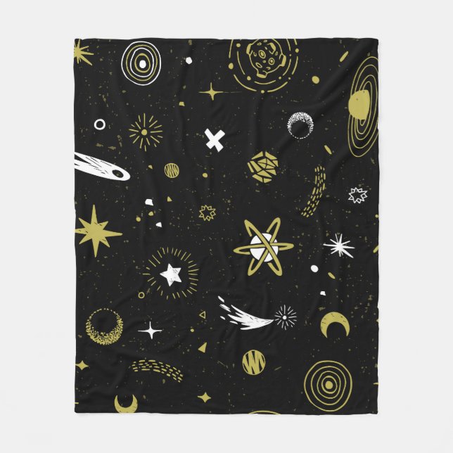 Cobertor De Velo Céu noturno: padrão cosmico perfeito. (Frente)