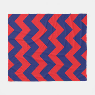 Cobertor De Velo Cevron   Marinho Azul e Vermelho   Qualquer tipo/t
