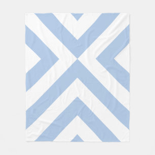 Cobertor De Velo Cevrons claros azuis e brancos