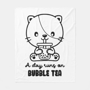 Cobertor De Velo Chá De Bolha De Gato, Boba Tea Clipart