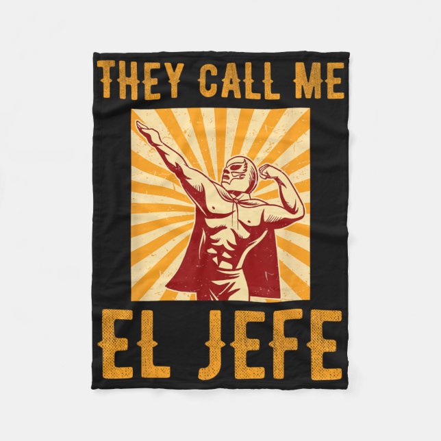 Cobertor De Velo Chamam-me El Jefe Bragging Chefe Piada Fi mexicano (Frente)