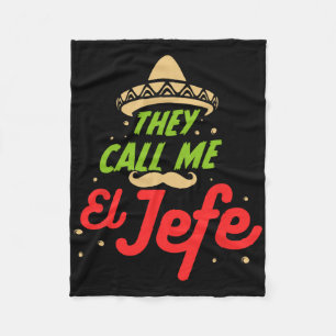 Cobertor De Velo Chamam-Me El Jefe - Empregador Cinco De Mayo Gift
