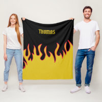 Chamas amarelas, vermelhas e pretas personalizadas