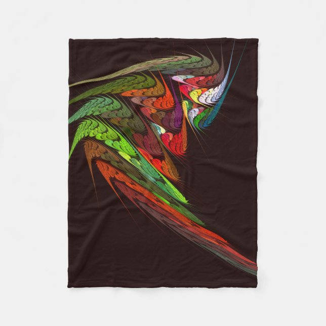 Cobertor De Velo Chameleon Abstrato Art (Frente)