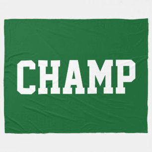 Cobertor De Velo CHAMP Atlético Texto Branco em Verde Floresta Ousa