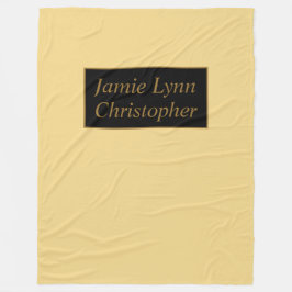 Cobertor De Velo Champanhe com nomes de Casais Dourados