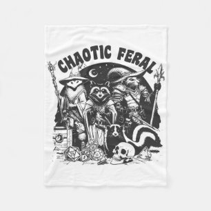 Cobertor De Velo Chaotic Feral Funny Raccoon Possum Skunk Boardgame