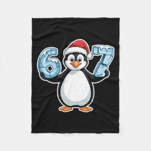 Cobertor De Velo Chapéu de Papai Noel de Pinguim 67 Números Gelados