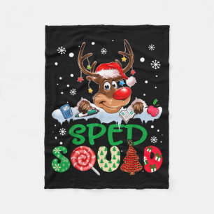 Cobertor De Velo Chapéu de Papai Noel de Renas Equipe de Ensino Esp