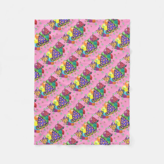 Cobertor De Velo Chapéus do Partido Birthay (Frente)