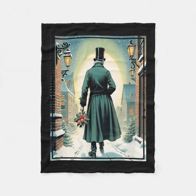 Cobertor De Velo Charles Ens Christmas Click Book Ebenezer Scrooge (Frente)